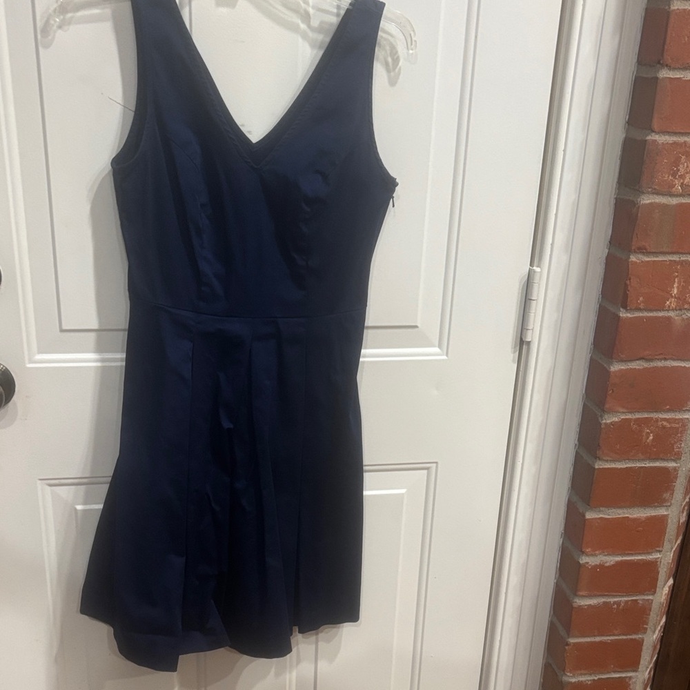 Banana Republic Deep Blue V-Neck Mini Dress